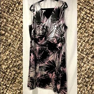Satin Sleeveless Dress Black/Pink/Silver